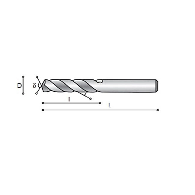 Vendita online Punta HSS lunga CM 300 con attacco conico art.CM300